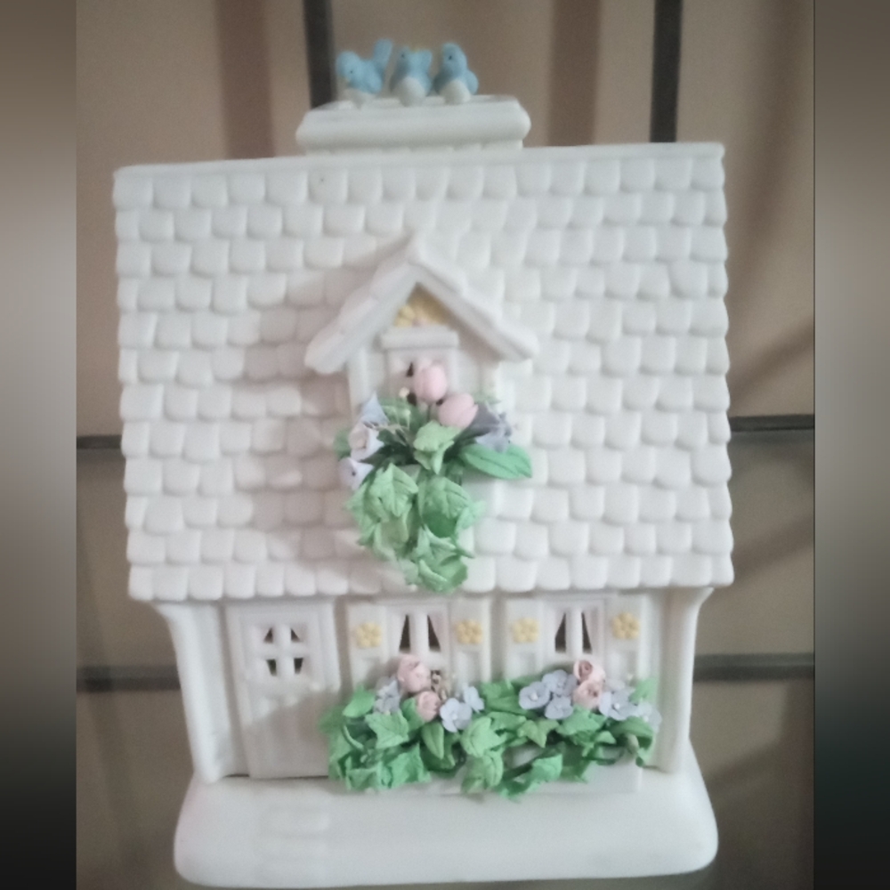 Dept 56  Bluebird Cottage Ceramic  Candle Holder.